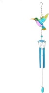 DZWONEK WIETRZNY DEKORACYJNY KOLIBER BŁĘKITNY DO OGRODU I NA BALKON