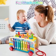 Sundaymot 4w1 Montessori –zabawka drewniana, motoryczna dla dzieci - ROZWÓJ