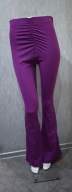 Spodnie dzwony lycra biskupi fiolet marszczenia uni