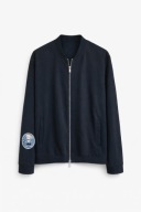 Granatowa bawełniana bluza kurtka bomberka COS XL minimalistyczna scandi