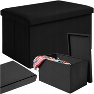 PUFA ZE SCHOWKIEM SKŁADANA SIEDZISKO DO SIEDZENIA SKRZYNIA PUF Z WELURU XL