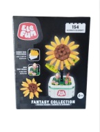Klocki Elefun Fantasy Collection Kwiatek w Doniczce Żółty 154 el. Klocki 3D