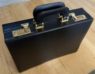 NESESER SZTYWNY Z ZAMKIEM SZYFROWYM TECZKA NA DOKUMENTY PIENIĄDZE CZARNY