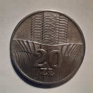 20 zł Wieżowiec i Kłosy 1973, destrukt .