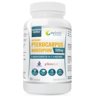 Pterocarpus Marsupium Ekstrakt 500mg CUKRZYCA REGULACJA POZIOMU CUKRU 90 ka