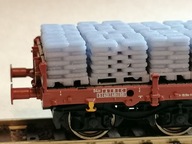 worki na paletach 10 szt, ładunek na wagon, H0