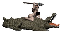 Jungle Crocodile Rider Jeździec na Krokodylu Pinup RPG Druk 3D NSFW