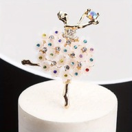 BROSZKA PRZYPINKA PIN ślub,moda girl kobieta dama AGRAFKA baletnica KWIATY