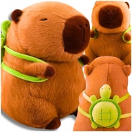 KAPIBARA Z PLECAKIEM ŻÓŁW PLUSZAK MASKOTKA PRZYTULANKA MIĘKKA ZABAWKA 35CM