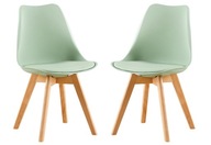 Krzesło Skandynawskie drewniane Z Poduszką ZESTAW 2 SZT