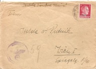 TRZECIA RZESZA -DIENPOSTOSTEN UKRAINE -koperta obieg 1943 rok do Wiedeń