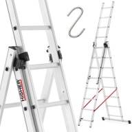 Drabina aluminiowa 3x8 wielofunkcyjna na schody HIGHER 6,48 m 150 kg +