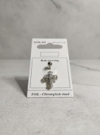 Kolczyk do pępka - elegancki krzyż z cyrkoniami - stal 316L