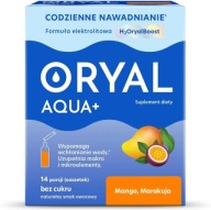ORYAL AQUA+ mango marakuja 14 saszetek I ELEKTROLITY, BEZ CUKRU, PREBIOTYK