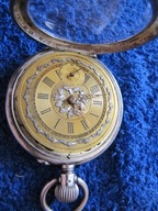 DOBRA CENA--Duży Srebrny Kieszonkowy Zegarek XIXw nr 2