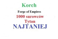Forge of Empires 1000 surowców Tytan Korch