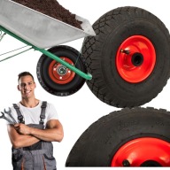 KOŁO OPONA DO TACZKI KÓŁKO WÓZKA MOCNE Z DĘTKA POMPOWANE FI20 OGRODOWE