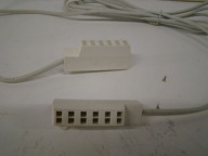 kabel + złącze do 6 lampek led biały 2mb