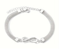 Srebrna bransoletka na rękę Infinity