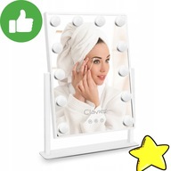 LUSTRO KOSMETYCZNE LED HOLLYWOOD 12 ŻARÓWEK POWIĘKSZENIE 10X MAKIJAŻ