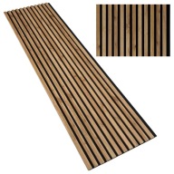 Lamele Ścienne Dąb Wotan na Czarnej Płycie 275x55cm – 12 Lameli