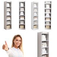 REGAŁ BIAŁY SŁUPEK NA KSIĄŻKI SKANDYNAWSKI STOJĄCY WYSOKI 180 CM DO SALONU