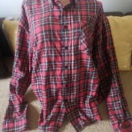 koszula męska w kratkę, z kieszonką,dla puszystego r.XXL, 130cm-pod pachami