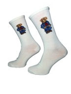 Skarpety skarpetki miś misie białe 38-42 bawełna długie