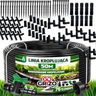 LINIA KROPLUJĄCA NAWADNIAJĄCA 50m + 76 ELEMENTÓW NAWADNIANIE KROPELKOWE
