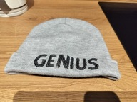 Czapka zimowa damska szara gruba warstwowa duża ciepła miła