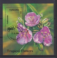 Tanzania flora kwiaty blok kasowany