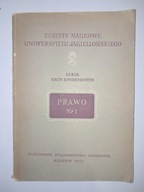 Zeszyty naukowe uniwersytetu jagiellońskiego Prawo nr1