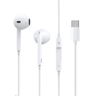 Słuchawki douszne USB-C z mikrofonem do iPhone 15 / Samsung Galaxy | Białe