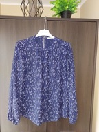 Granatowa bluzka w kwiatki ze stójką Orsay rozmiar 38 stan idealny