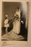 ŚLUB - Łódź 1956 r. Kochanej cioci Krystyna Jurek, foto R. WESOŁOWSKI, ŁÓDŹ