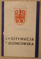 LOK - LEGITYMACJA CZŁONKOWSKA - Warszawa, 1975 rok