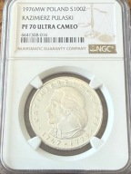 100 zł Kazimierz Pułaski 1976 NGC PF 70 MAX UNIKAT