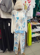 Komplet dresowy biały, kwiaty Italy LAMYA r. UNI !!!