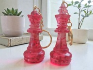 Brelok Żywica epoksydowa Zestaw 2szt król i królowa do kluczy dla par