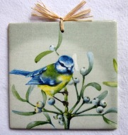 Robótkownia Kafelek obrazek 15x15 Ptak ptaki Sikorka modra