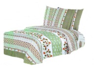 pościel z bawełny 200x220 + 2x70x80 zamek + prześcieradło 200x230 wzór 802