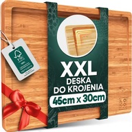 Deska do krojenia z litego bambusa z rowkiem na sok