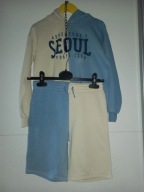 Dres krótkie spodenki bluza z kapturem 134