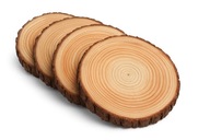 Sosna plaster drewna krążek 4 sztuki +1gratis 25-30cm gr 2cm heblowane