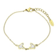 80363 Bransoletka złota stal chirurgiczna motylki