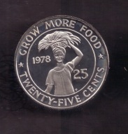Liberia - 25 Cent 1978 rok - proof