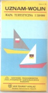 UZNAM - WOLIN - mapa turystyczna z 1977 roku.