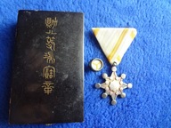 Japonia Order Świętego Skarbu, 8 stopnia, 1888-2003 srebro, komplekt w etui