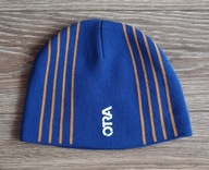 LEKKA MĘSKA NIEBIESKA CZAPKA ZIMOWA BEANIE OTRA BAWEŁNA AKRYL 27x20cm