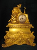 Mozliwosc Zmiany Ceny--OGROMNY Zlocony Zegar Salonowy Francja XIXw